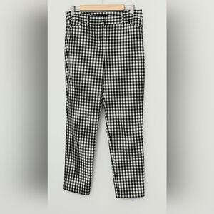 Talbots Pants Size 6 Black White Checkered Gingham Pattern Hampshire Ankle Curvy